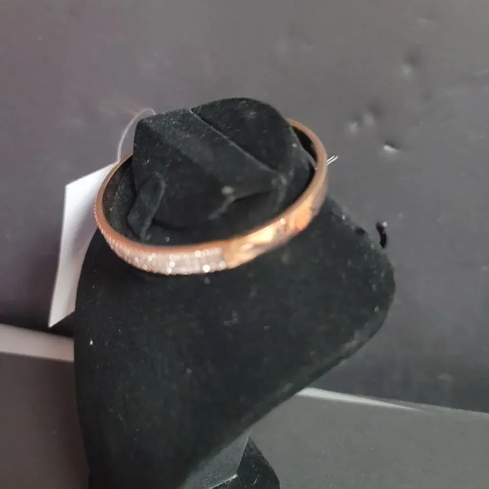 Kate Spade Rose Gold Clear Crystal Bangle Bracelet NEW Flush Clasp - Picture 5 of 6